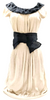 Louis Vuitton Paris. Beiges/Black Accents Silk Vintage Dress