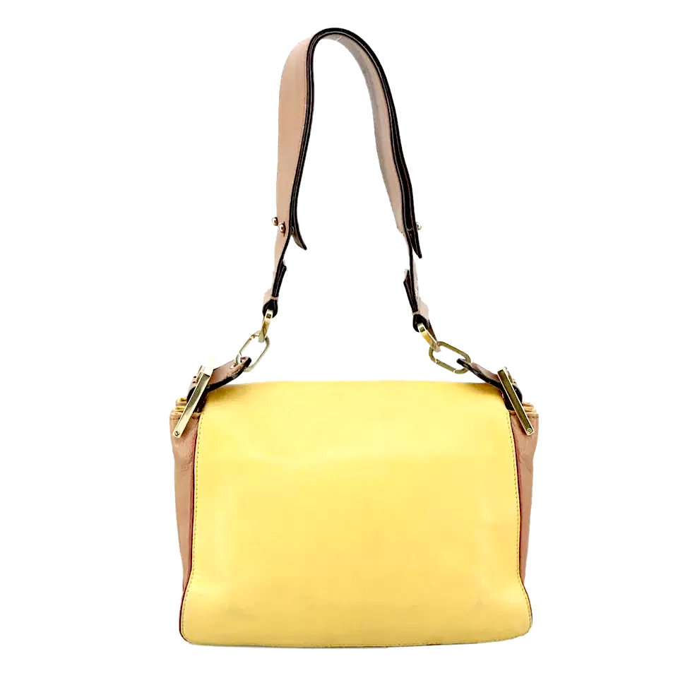 Chloe Paris. PHOEBE PHILO DESIGNER. Beige/Gold Leather Shoulder Bag