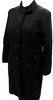 Mayle New York. Black Wool Buttoned Long Sleeve Mid Length Trench Coat