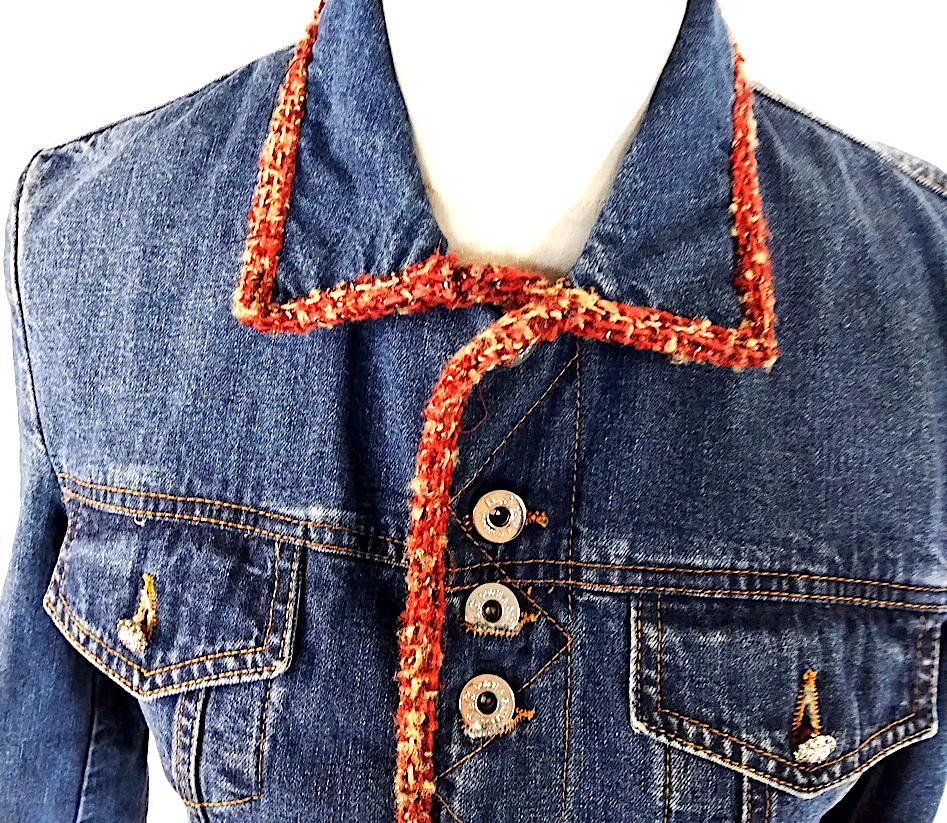 DOLCE&GABBANA ITALY. D&G. Vintage Rayon/Denim Jacket