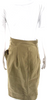 Isabel Marant Etoile Paris. Tan Color Cotton Cargo Wrap Knee Length Skirt