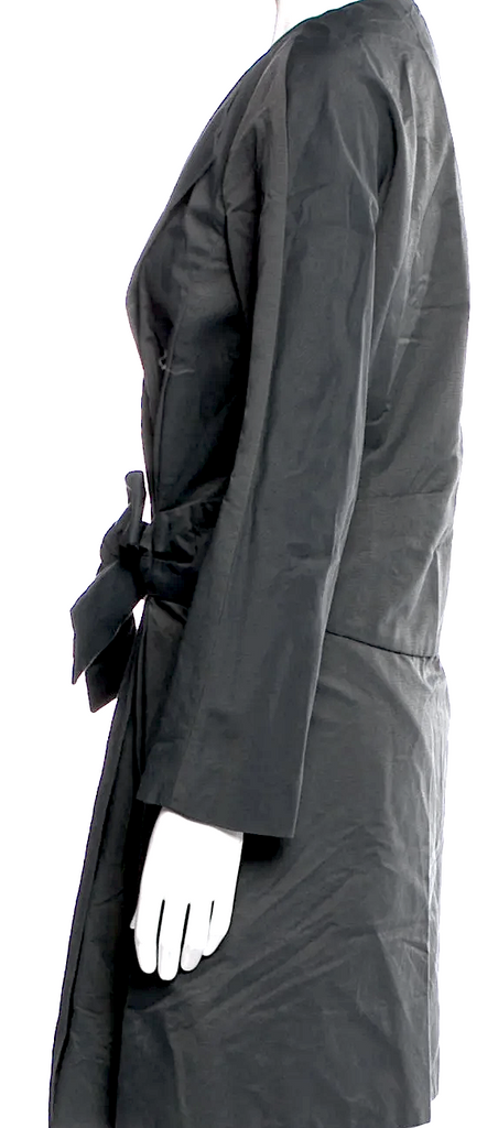 Marni Italy. Pre-Fall Grey Cotton/Nylon Evening/Lounge Jacket Belted Waist