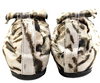 Lanvin Paris. Brown Canvas Slip On Animal Printed Bow Ballet Flats