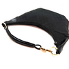 Gucci Italy. Black Canvas/Leather Vintage Shoulder Bag