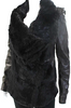 Helmut Lang Black Lapin Rabbit Fur Long Sleeve Jacket