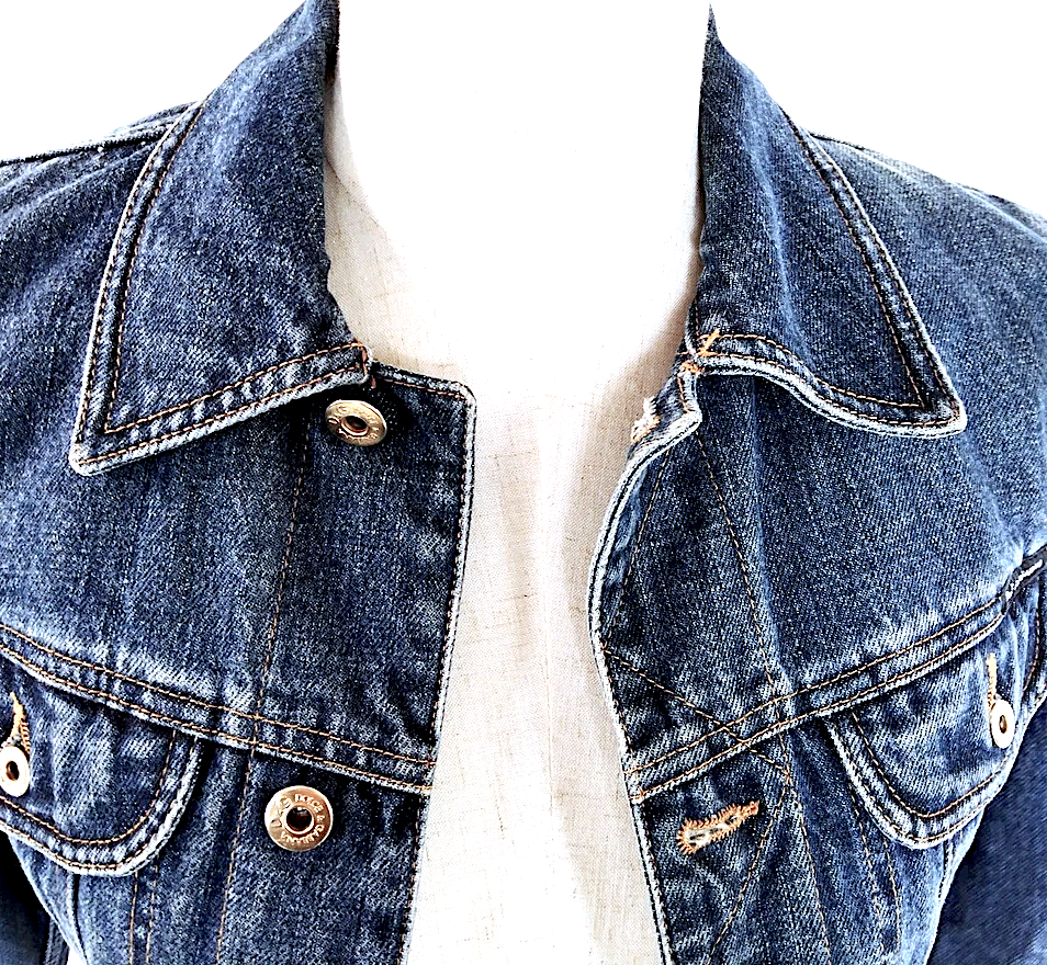 Dolce & Gabbana Italy. D&G. Gold Buttons Blue Denim Jean Jacket