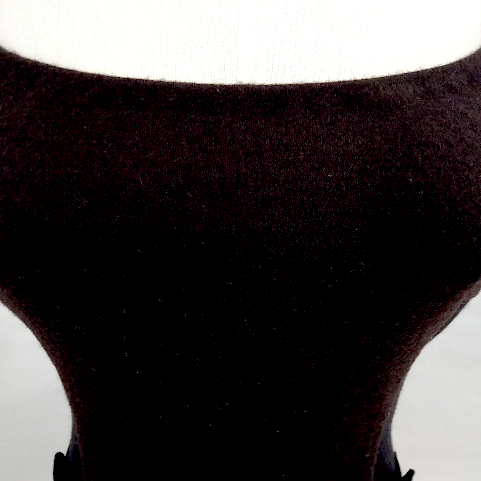 Fendi Italy. Black Wool Dress