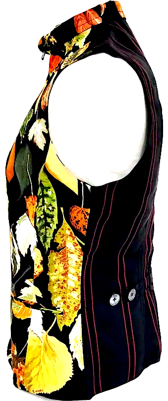 Hermes Paris. Silk, Acetate Leaf Scarf Print Top