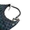GUCCI ITALY. Vintage Black Canvas Logo Bag