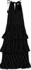 Whistles London UK Black 100% Viscose Tiered Straps Maxi Dress