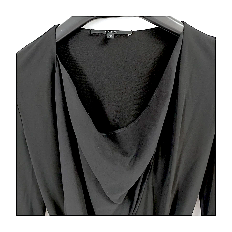 Gucci Italy. Black Silk, Rayon Dress