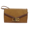 GIVENCHY PARIS. Leather Browns Color Vintage Shoulder Bag / Clutch