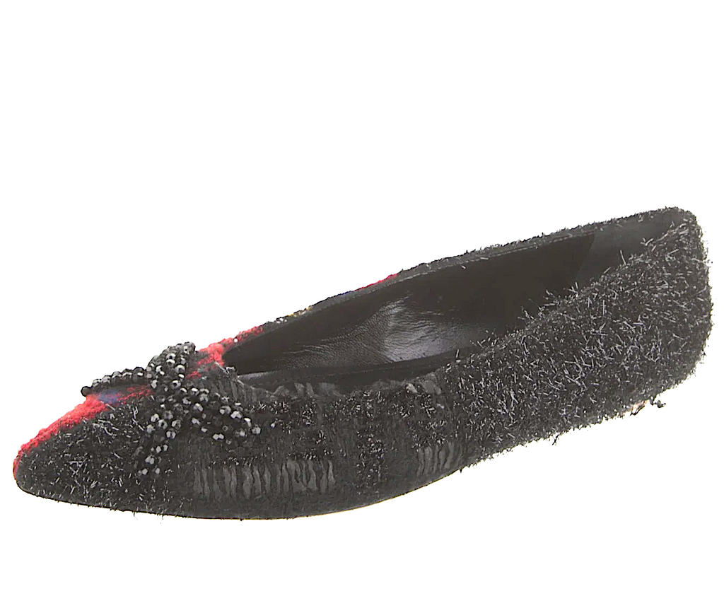 Simone Rocha UK. Tweed Printed Flats SZ 10 USA