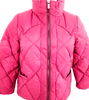 Miu Miu Italy. Pink Nylon 3/4 Sleeve Down Filled Quilted Jacket