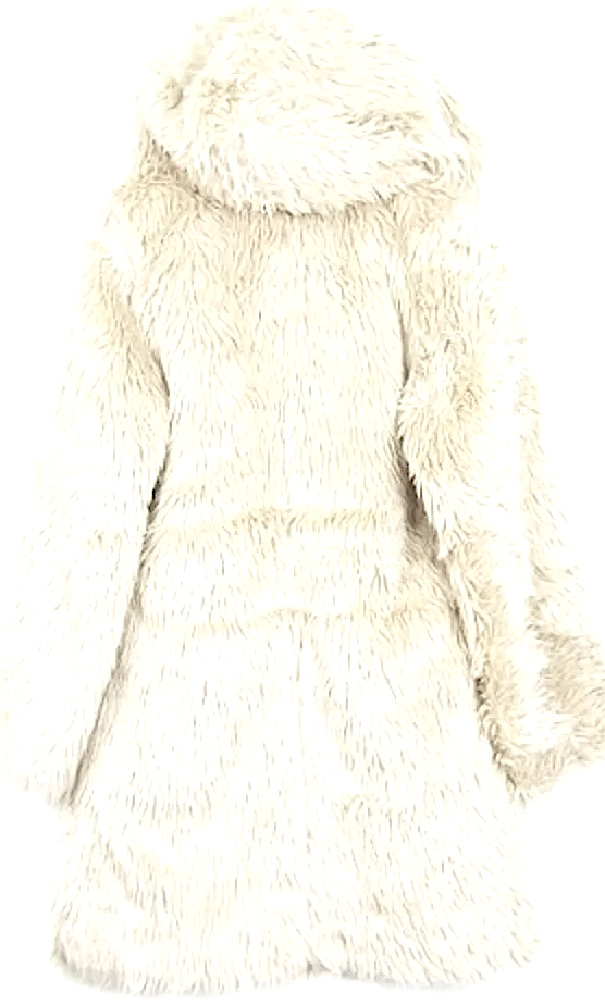 Rizexy RESEXXY JAPAN. One Piece Beige/Cream Hooded Faux Fur Coat Long Length