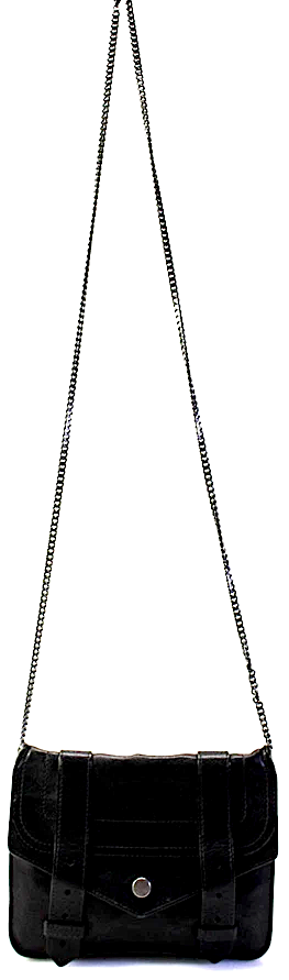 Proenza Schouler NY. Black Leather Mini Crossbody Shoulder Bag