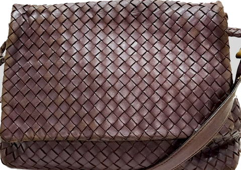 Miu Miu Italy. Vintage X-Large Brown Lambskin Matelasse Tote Bag / Shoulder Bag
