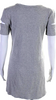 Helmut Lang NY. Gray Cotton Short Sleeve Cut Out Accents Ribbed Knit T-shirt Dress