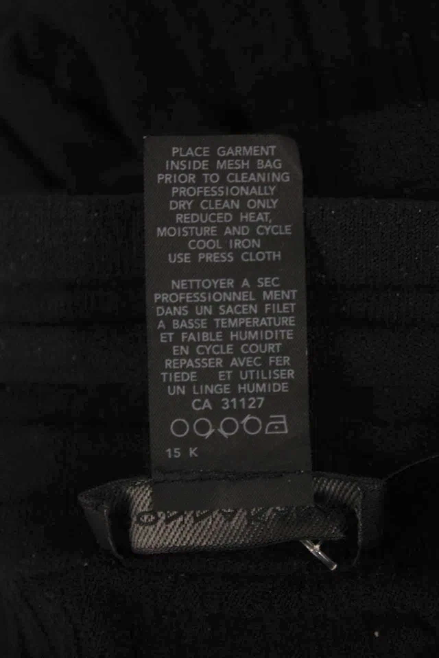 Donna Karan New York. Black Viscose Rayon Polyester Pleated Midi Skirt