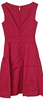 PRADA Italy. Bordeaux Color Poly-Blend Dress