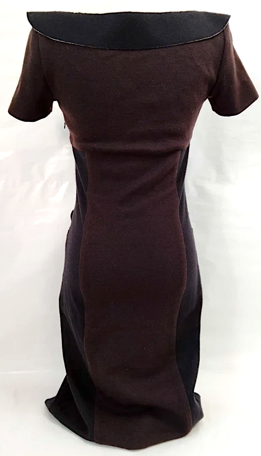 Fendi Italy. Black Wool Dress