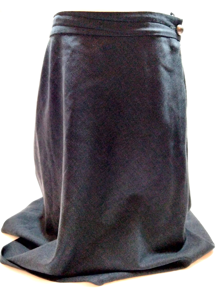 Fendi Italy. Black Wool, Silk, Alpaca Mohair Skirt