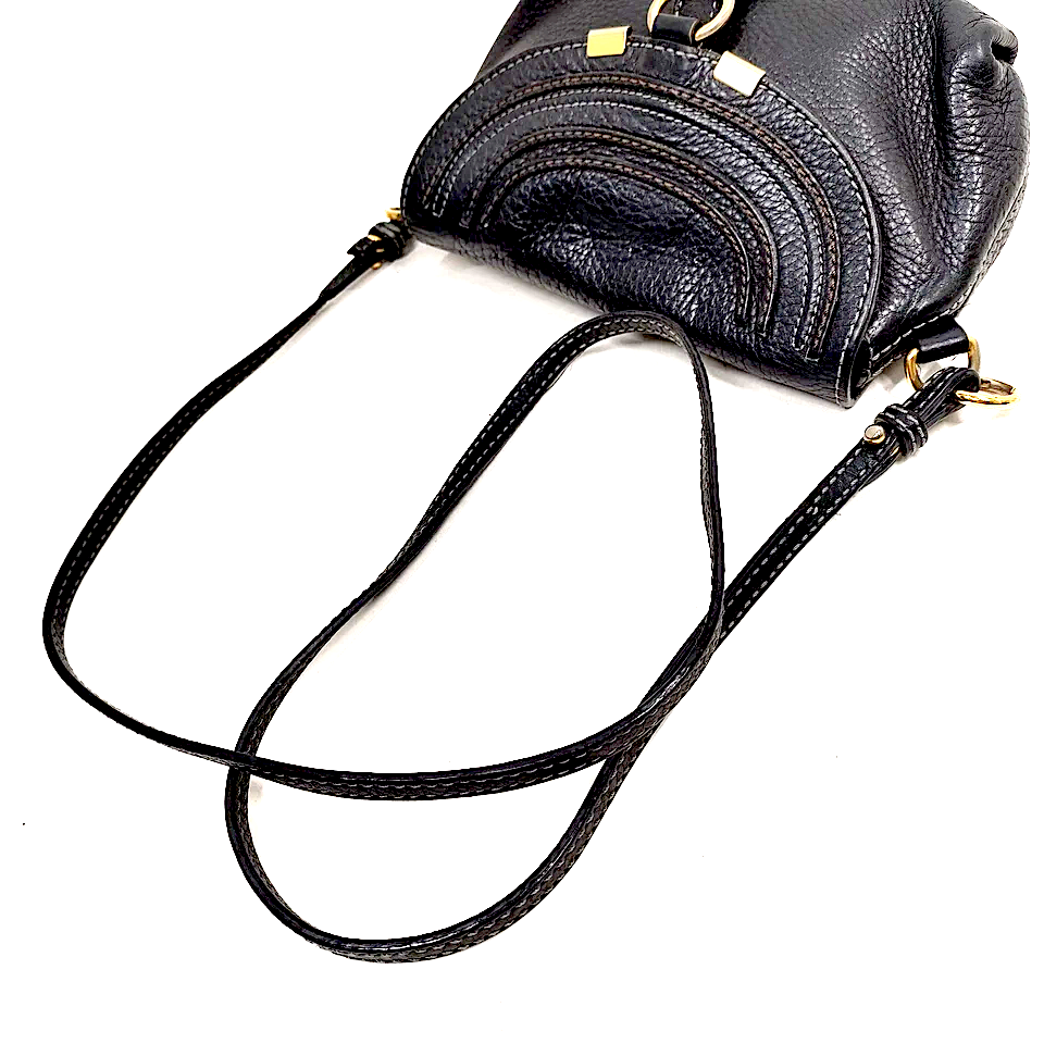 Chloe Paris. Black Leather Small/Medium Cross Body Shoulder Bag
