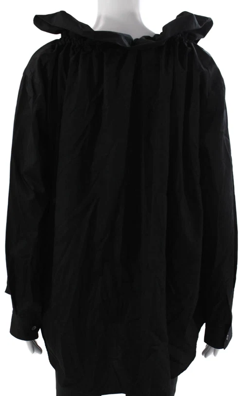 Comme Des Garcons Japan.  Black Buttonup Long Sleeve Tunic
