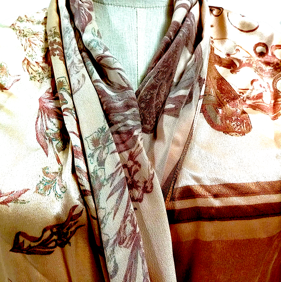 Hermes Paris. Vintage Silk Print Top/Blouse