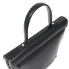 GIVENCHY PARIS. Black Leather Hand Bag / Shoulder Bag, Logo Goldplated.