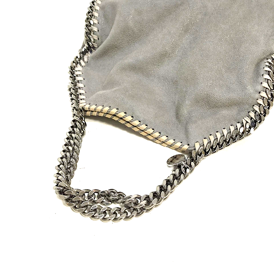 Stella McCartney UK. Grey Vegan Leather Classic Shoulder Bag / Hand Bag