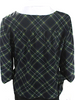 Meryll Rogge Belgian. NEW W/TAGS. Blue/Green Layered Collar Plaid Crepe De Chine Blouse 2025 Paris ANDAM Grand Prize Winner!