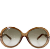 Fendi Italy. Vintage Mahogany Brown Acetate Oval Frame Large Lens Sunglasses