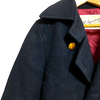 Takahiro Matsushita Japan. L'Appartement. Navy Wool Blend Gold Button PeaCoat