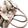 CELINE PARIS. Vintage Beige Leather Shoulder Bag / Hand Bag