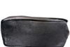 Kitamura Yokohama JAPAN. Black Pebbled Leather Shoulder Bag with Pouch Gold Logo K