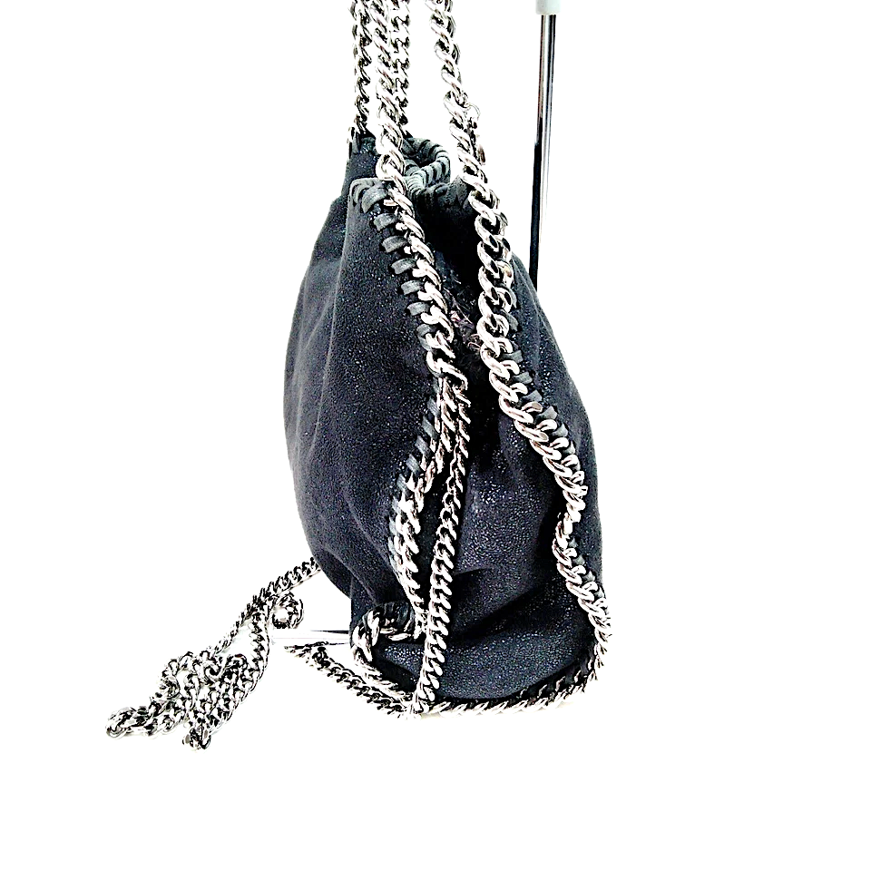 Stella McCartney UK. Black Vegan Faux Leather  Shoulder Bag