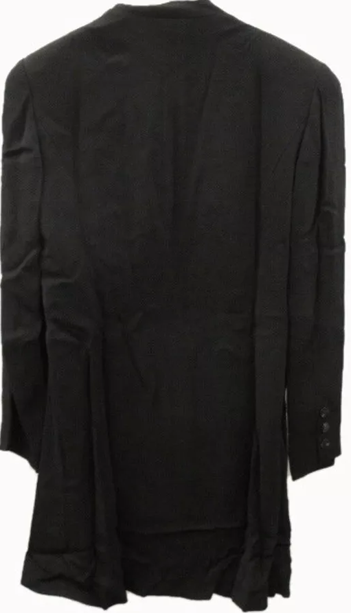 HIROKO KOSHINO JAPAN. Black Jacket Collarless Long Sleeve Coat