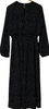 UNITED ARROWS JAPAN. Black Dot Pattern Easy-Waist Maxi Dress