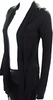 The Row NY. Viscose Blend Black Open Front Long Sleeves Cardigan Top