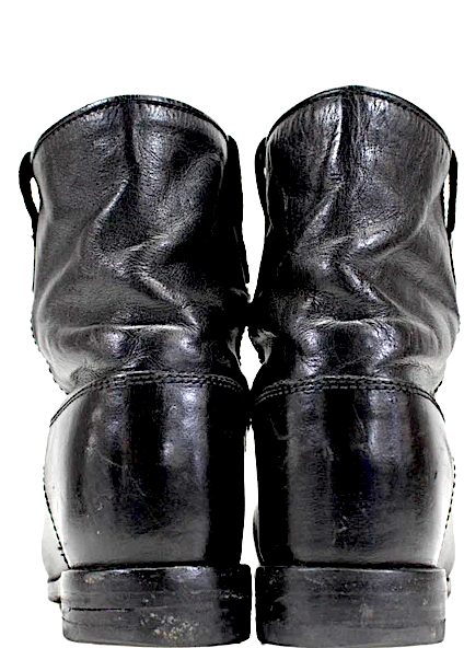 Isabel Marant Etoile PARIS.  Black Round Toe Leather Pull-On Boots Size 8.5
