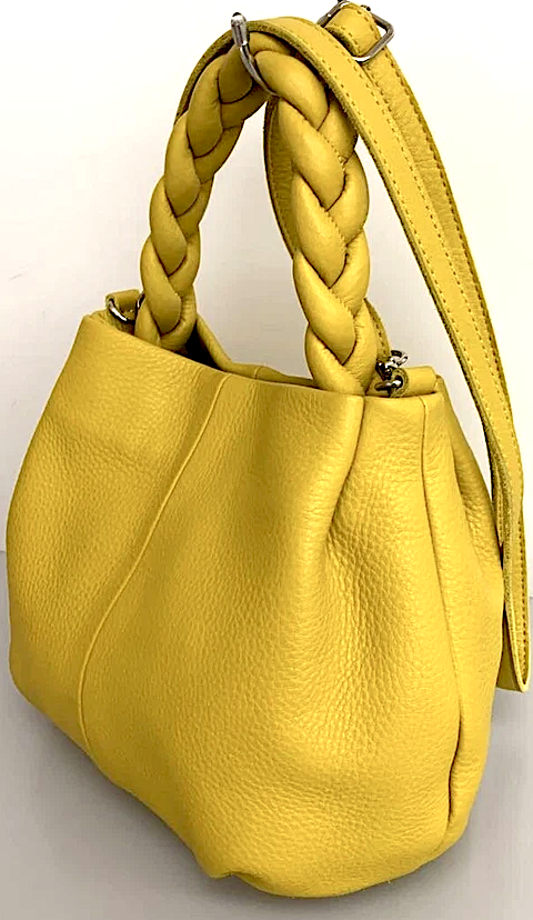 PECHINCHAR JAPAN. NEW. NWOT. Yellow Ochre Leather Shoulder Bag