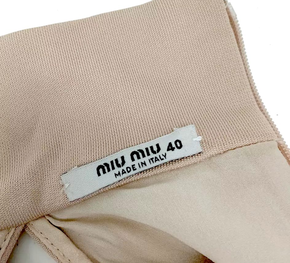 Miu Miu Italy. Pinks Elastene, Viscose, Silk Dress