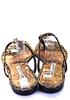 Manolo Blahnik  Brown Animal Print T-Strapped Slip-On Sandals Size EUR 38.5