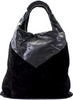 Helmut Lang NY. Black Suede Leather Zip Expandable Shoulder Hobo Handbag