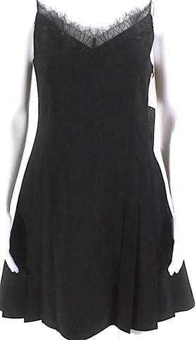 Ivan Grundahl Copenhagen. Black Semi-Sheer Square Neckline Midi Length Dress