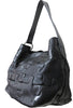 PAPILLONNER JAPAN. Black Leather Puzzle Pattern Shoulder Bag