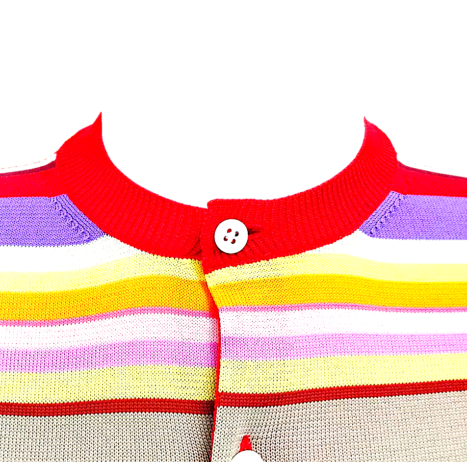 Comme Des Garcons Japan. PolyTech Blend Color Striped Cardigan/Top