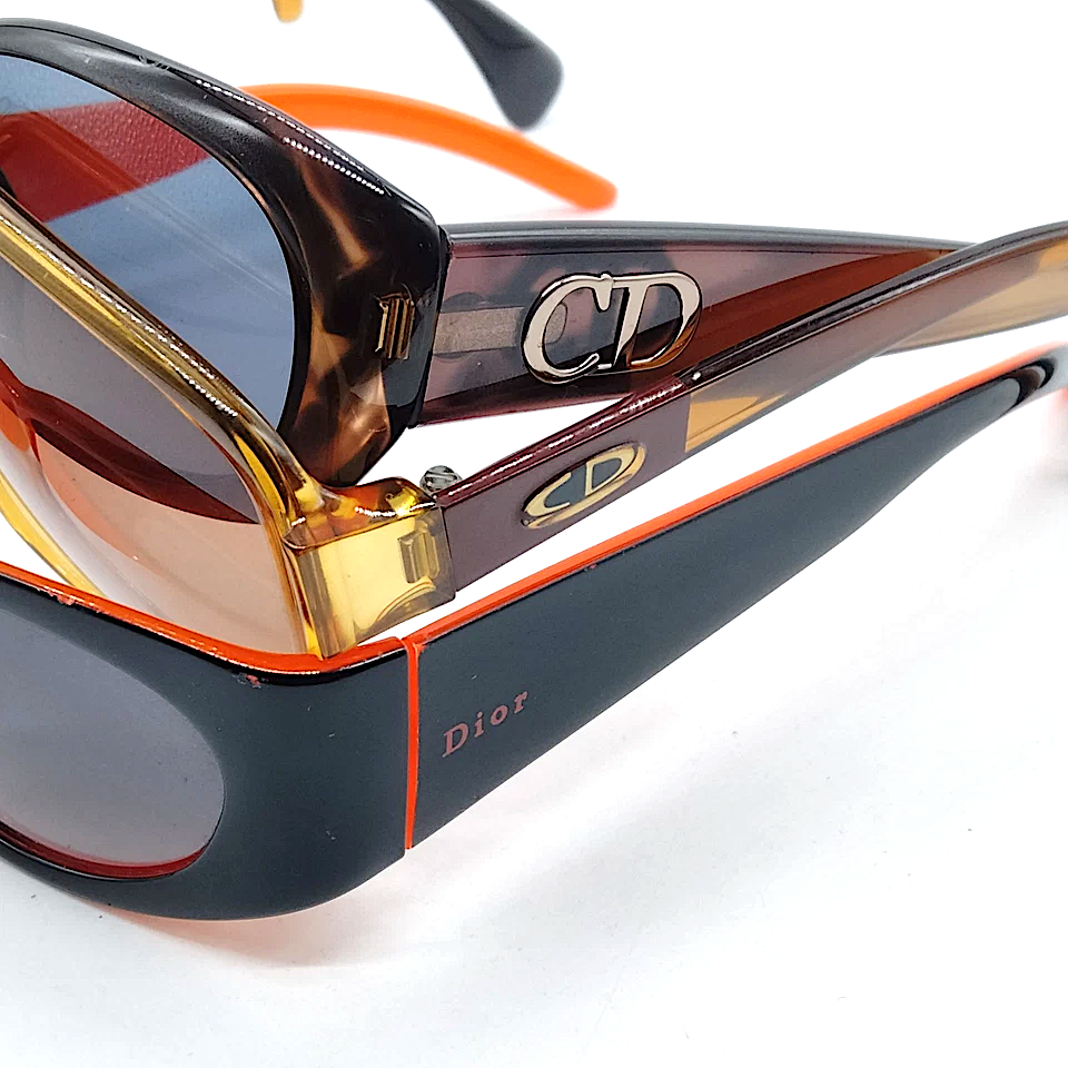 CHRISTIAN DIOR PARIS. Vintage Acetate Frame Sunglasses, 3 Pair, Sold Separately, Priced from $240 to $280
