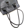 LOEWE MADRID. Black Leather Shoulder Bag